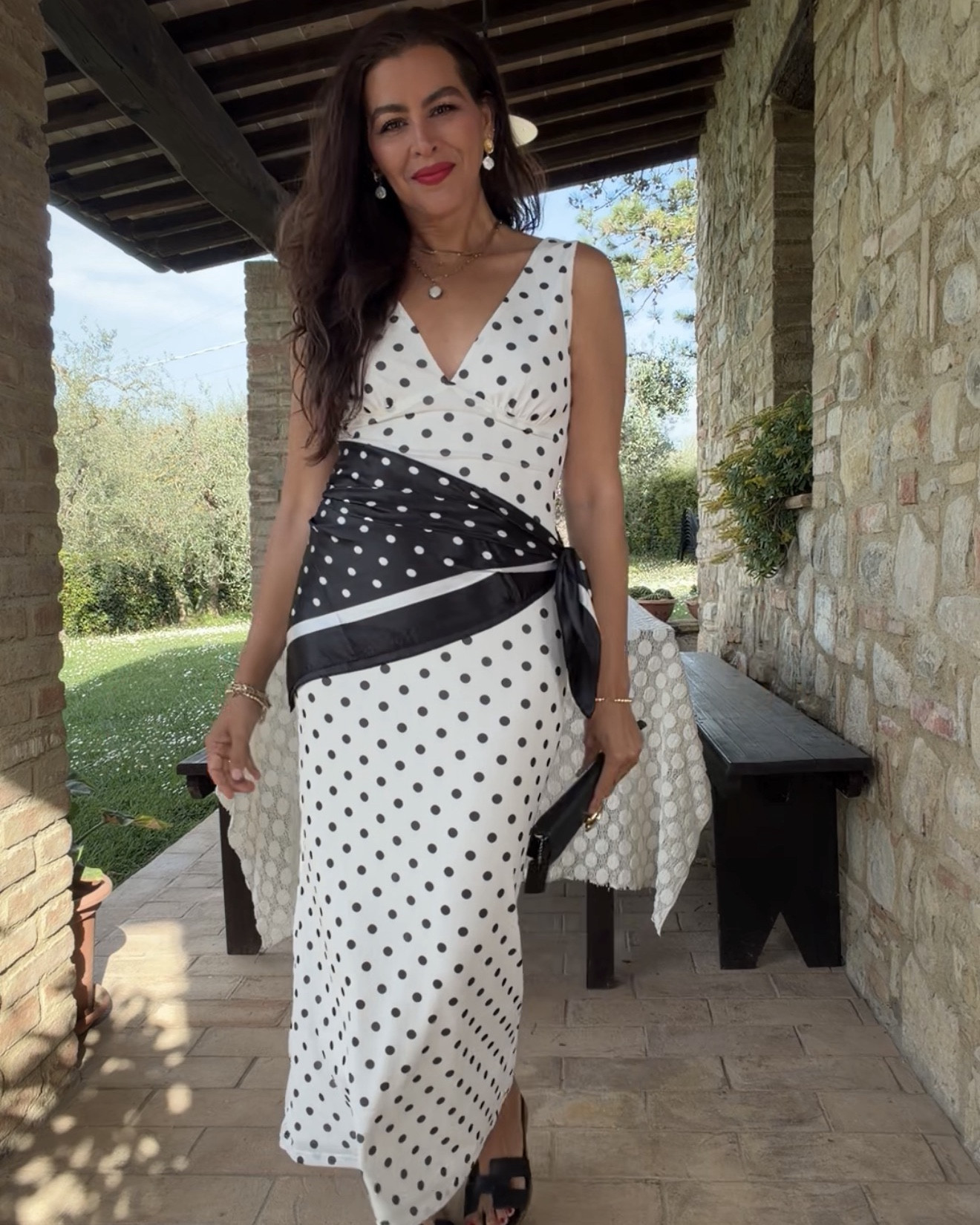 Size Small in dress. M in denim jacket. Shoes are tts. Size L in button down, so I can wear it as a vover up.
Lipstick is ruby woo w/ brick lipliner. 
Dress ya very affordable and fully lined. I am wearing nude seamless underwear also. You can wear a bra. I am wearing nippies
Dress comes in lots of colors 
Great for travel, vacation outfits beach, resort wear 2026, date night outfits, spring outfits 2026, spring dresses, polka dot dress, cocktail dress, wedding guest dress, 

#LTKFestival #LTKMothersDay #LTKU