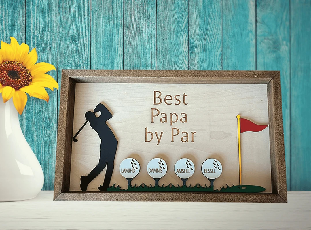 Custom Gift for Dad ,best Dad by Par Sign,golf Sign,personalized Gift for Husband & Grandpa,fathe... | Etsy (US)