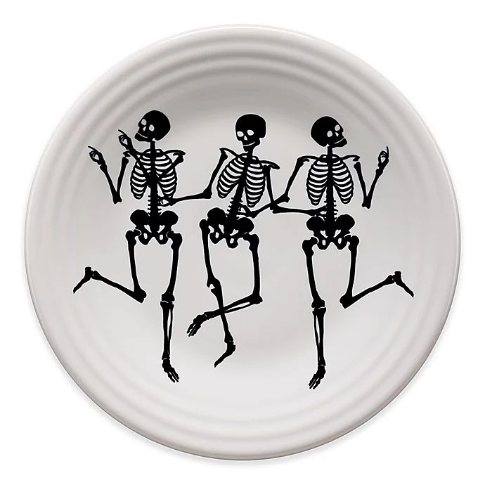 Fiesta® Halloween Trio of Skeletons Luncheon Plate in White | Bed Bath & Beyond