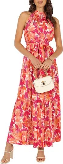 Caroline Floral Mock Neck Maxi Dress | Nordstrom