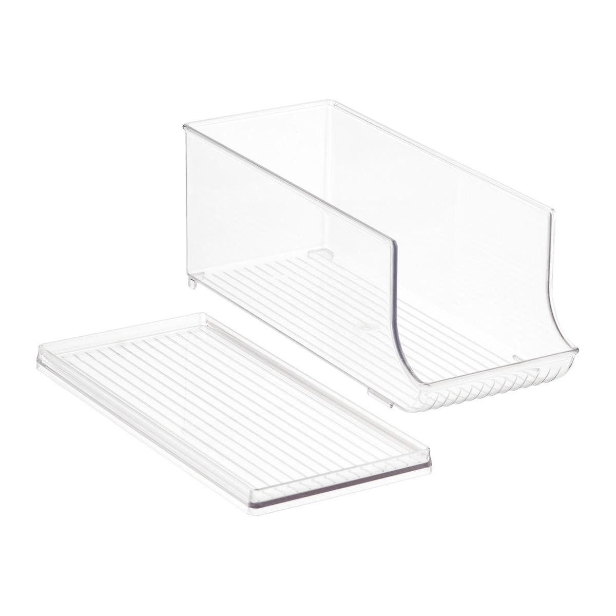 iDesign Linus Fridge Bins Soda Can Organizer with Shelf | The Container Store