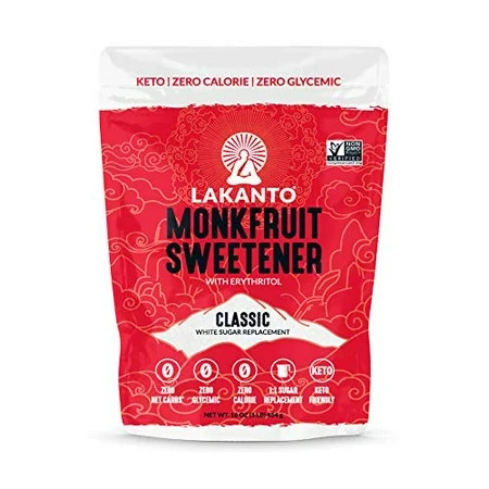 Lakanto Classic Monk Fruit Sweetener - White Sugar Substitute Zero Calorie Keto Diet Friendly Zero N | Walmart (US)