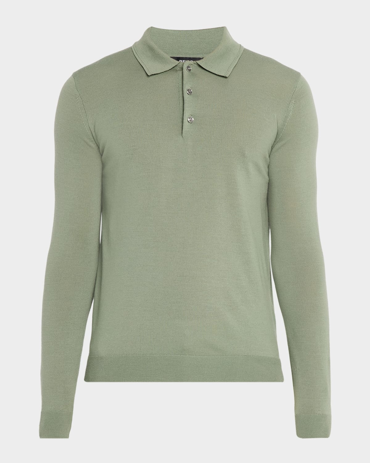 Men's Trafford Merino Wool Long-Sleeve Polo Shirt | Neiman Marcus