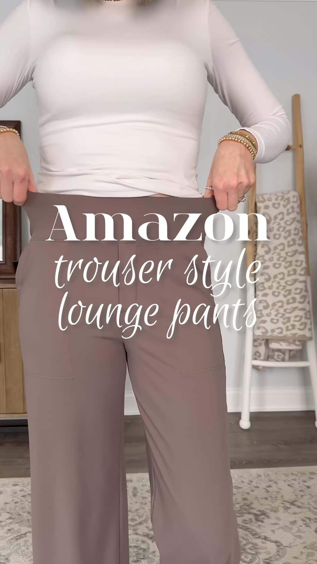 This may be one of my best ever Amazon finds: work pants that feel like yoga pants! Yes, please. They have all the chic details of wide leg trousers with the stretch and buttery soft feel of lounge/yoga pants. And the come in THREE inseam lengths and a whopping 28 colors!
#bestseller #comfypants #amazonfashionfinds #casualworkwear #widelegpants

comfortable work pants, travel outfit, teacher outfit, Amazon fashion favorites, comfortable workwear, versatile fashion, effortless style, timeless style, over 40 fashion, easy outfits 

#LTKOver40 #LTKWorkwear #LTKWatchNow