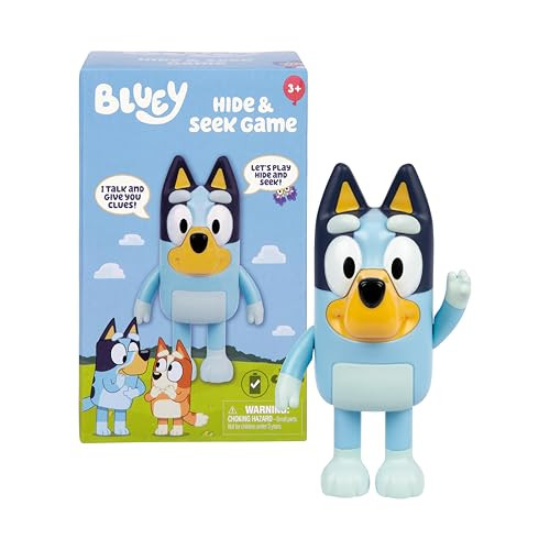 Bluey Game Hide and Seek Figure, Articulated, Musical Kids Figurines with Dance Mode, Interactive Play Toddler Figurine Toys for Ages 3+ | Amazon (US)