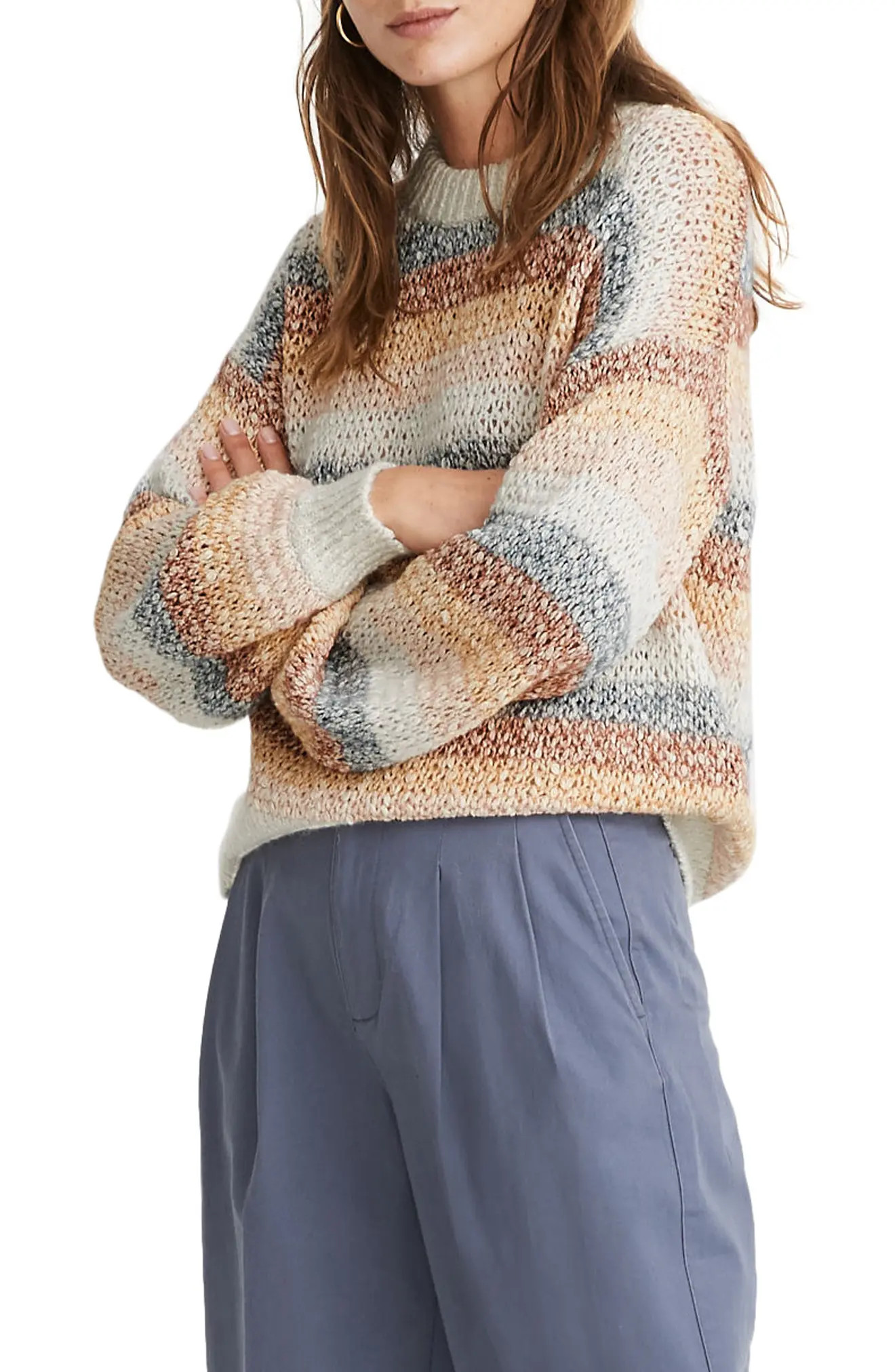 Madewell Baez Pullover Sweater in Stripe at Nordstrom Rack | Nordstrom Rack