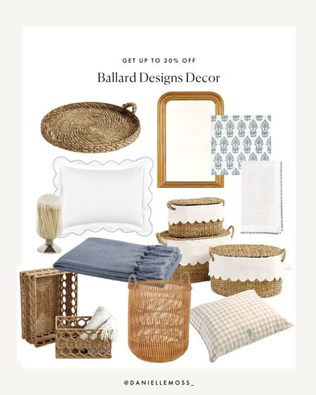 Shop the Ballard Designs sale and get up to 30% off home decor and furniture. These nesting baskets with scallop liners have been a best seller for me - they’re so pretty in person. I love their baskets, bedding, and mirrors. Here are my favorites. 

#LTKsalealert #LTKhome #LTKSale