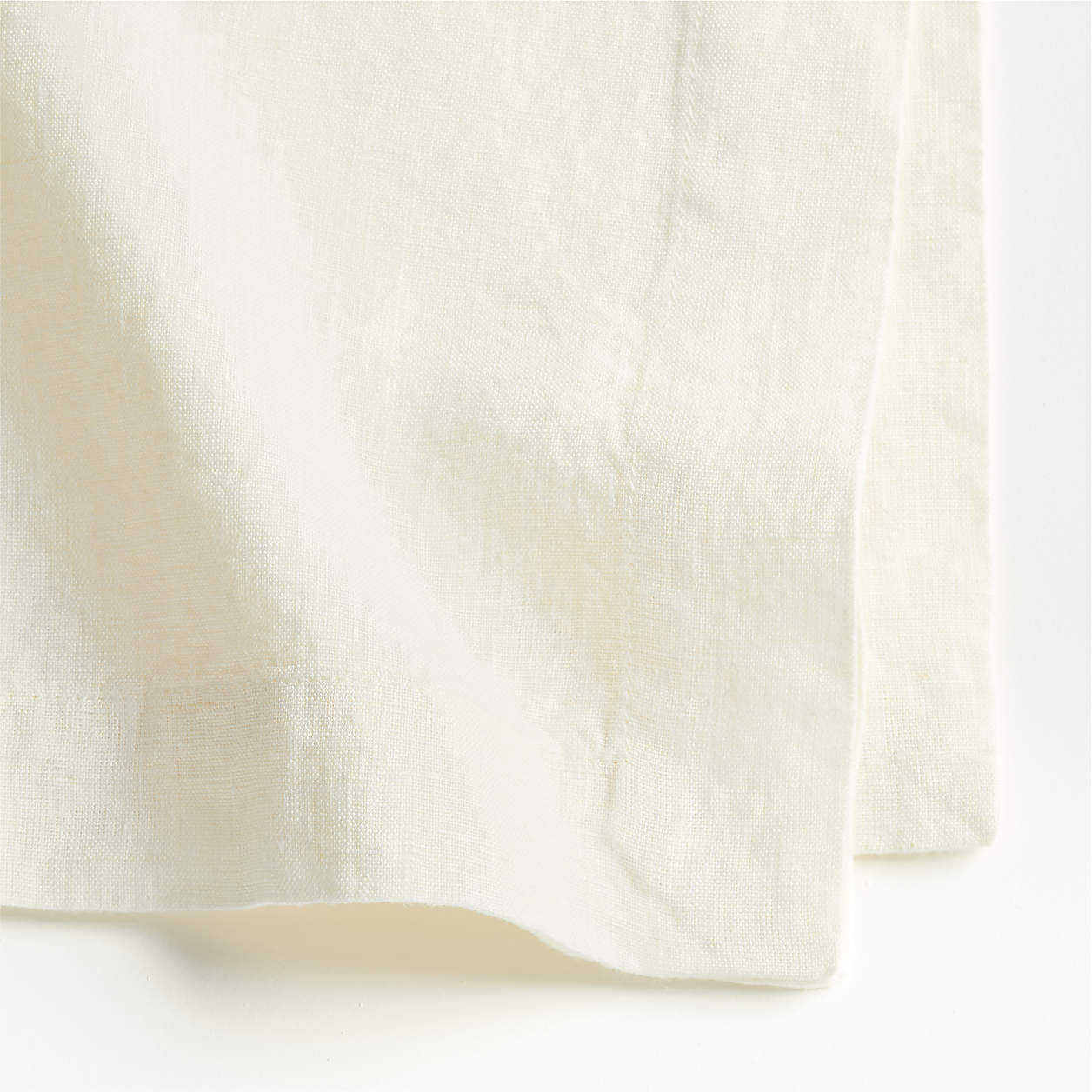 Marin Arctic Ivory EUROPEAN FLAX -Certified Linen Napkin + Reviews | Crate & Barrel | Crate & Barrel