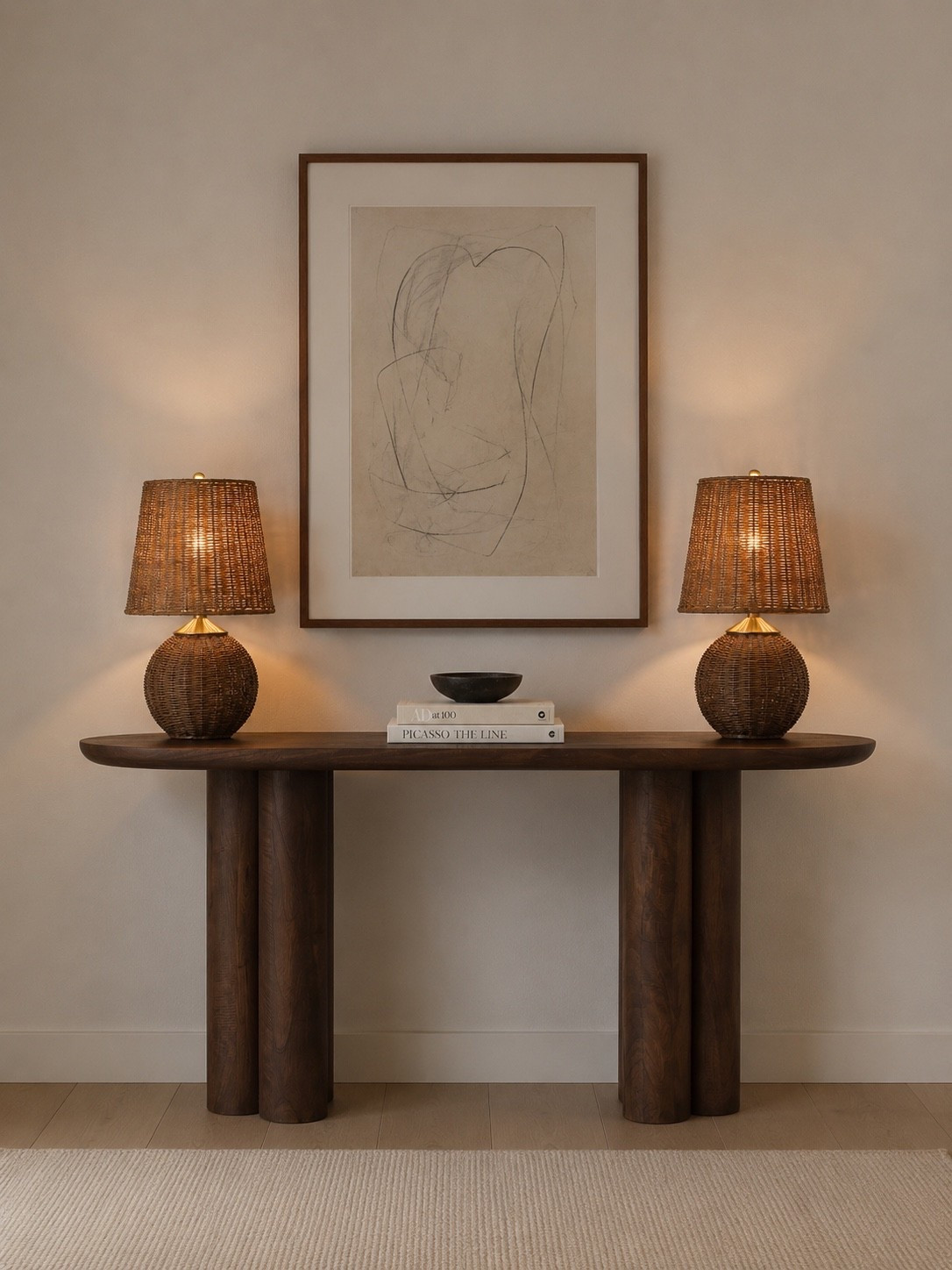 I love these dark woven lamps, especially paired with this pretty console table 😍

#LTKHome #LTKSaleAlert