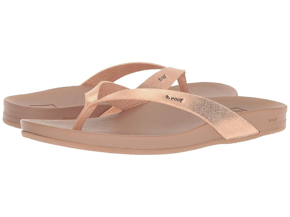 Reef Cushion Court Women's Sandals Rose Gold : 9 B - Medium, Synthetic | Zappos