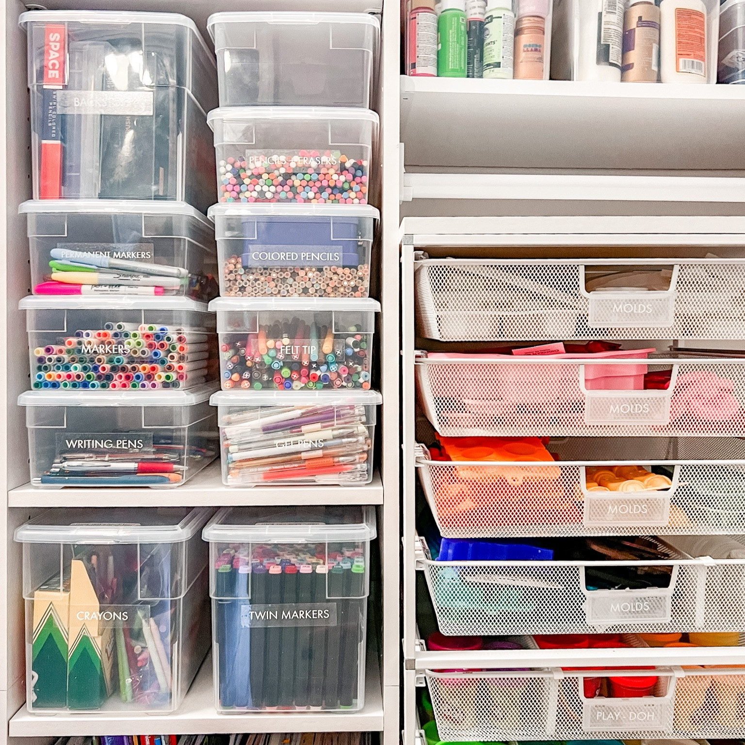 if you wanna grab a crafter’s attention, show them this picture!✨ we loved having the opportunity to create these new systems for a recent client and their art supplies! ✍🏼🥰

#LTKhome #LTKfamily