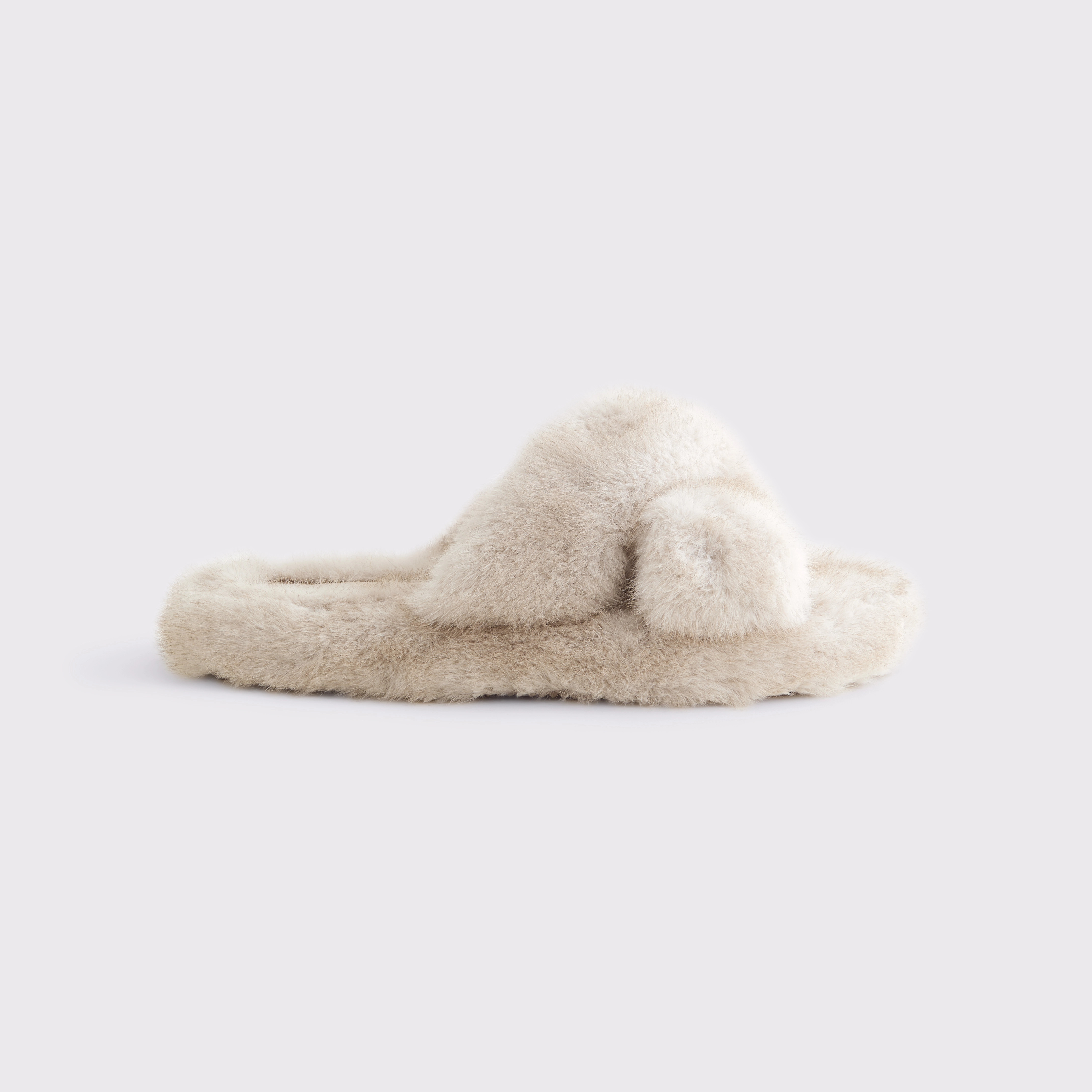 Faux Fur Criss-Cross Slippers | Abercrombie & Fitch (US)