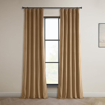 Heritage Plush Velvet Room Darkening Curtains