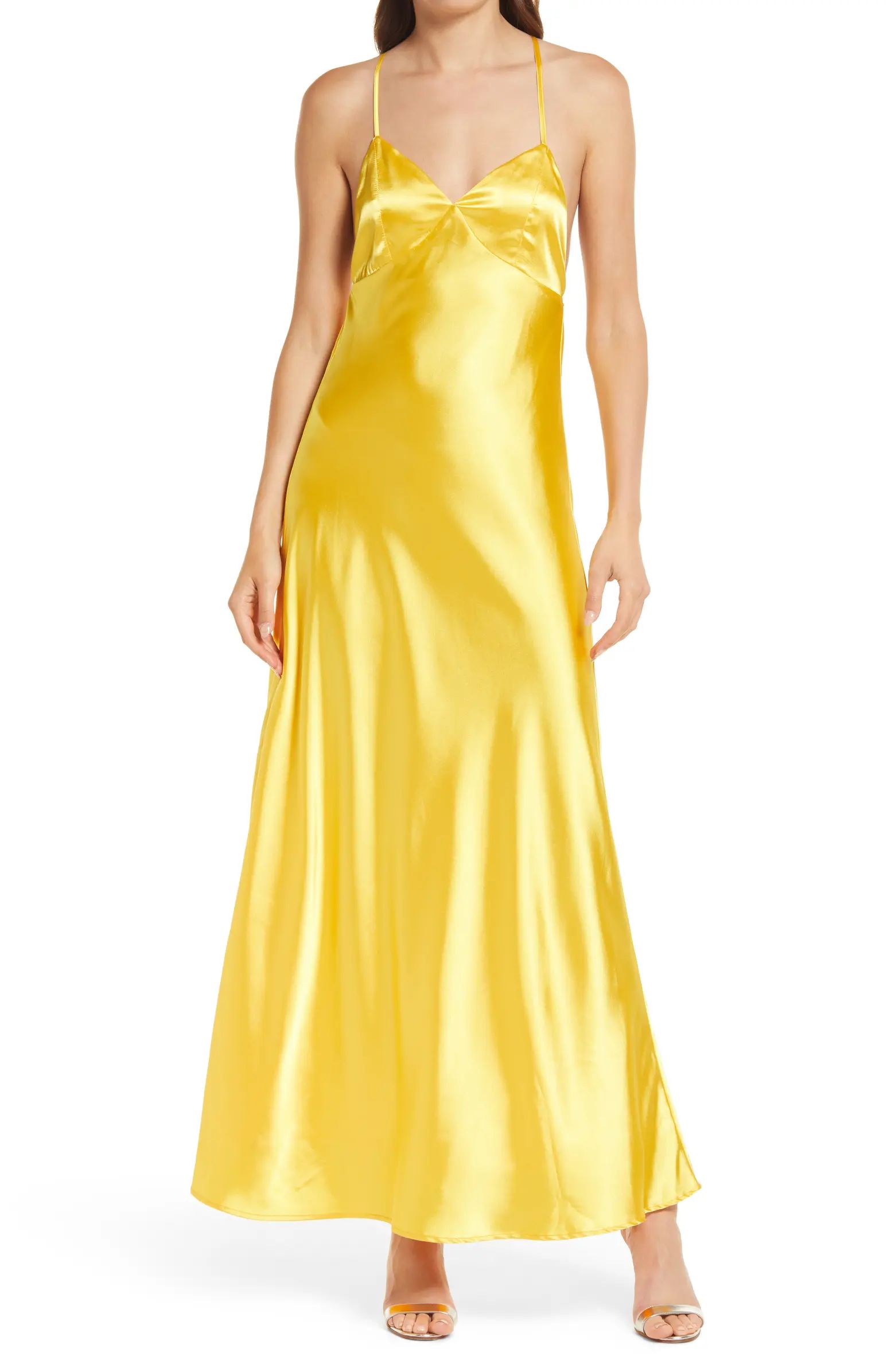 Lulus One Last Glance Satin Evening Gown | Nordstrom | Nordstrom