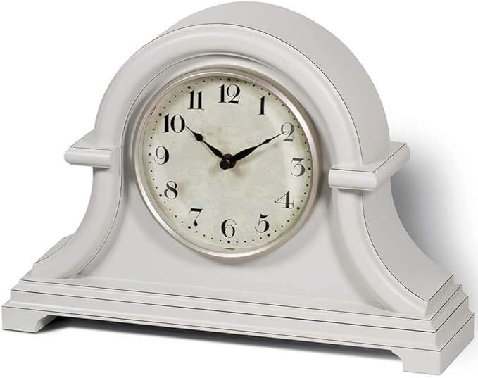 PresenTime & Co Vintage Farmhouse Table Clock Series Napoleon Mantel Clock,13 x 10 inch, Domed Le... | Amazon (US)