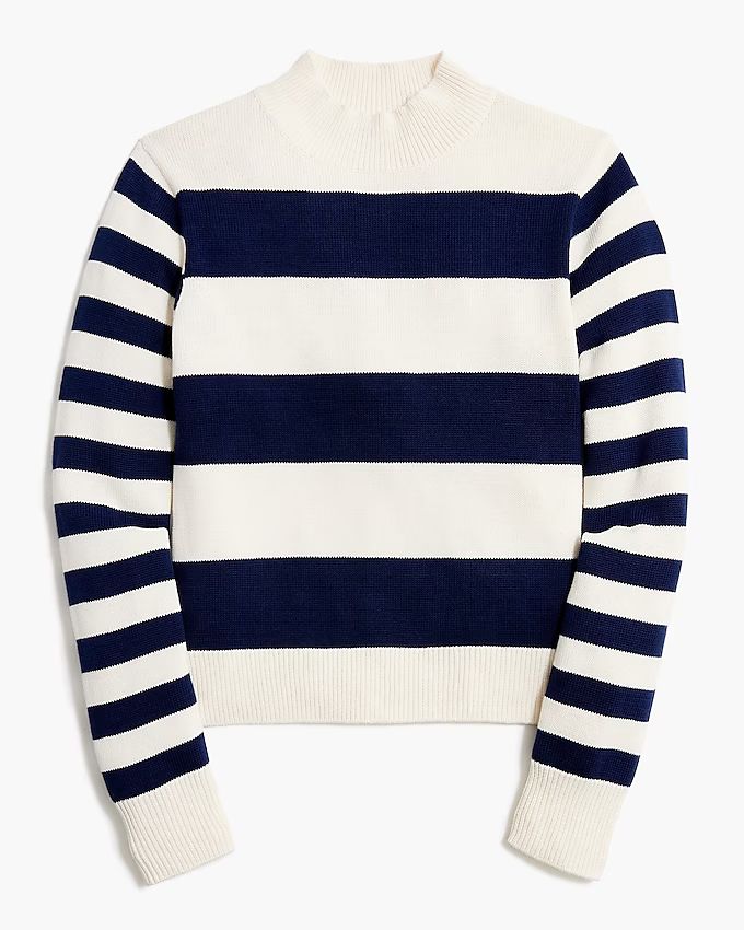 Striped mockneck sweater | J.Crew Factory