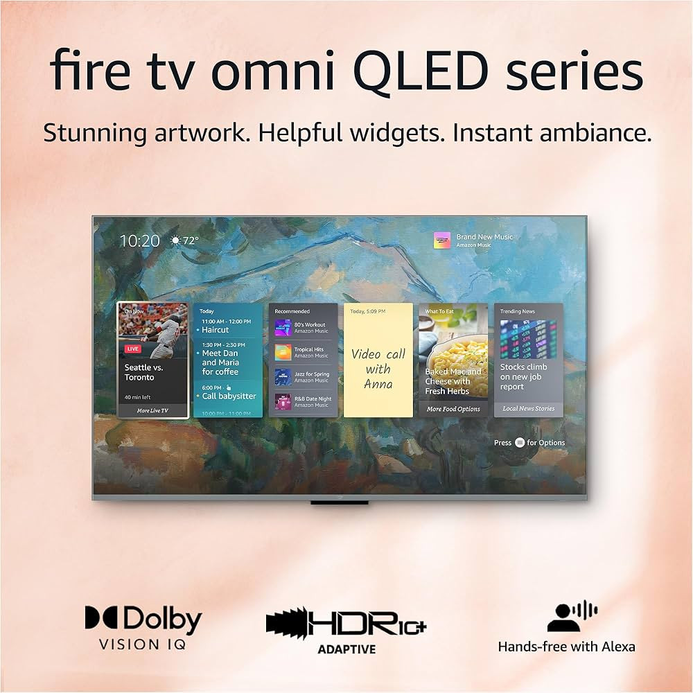 Amazon Fire TV 65" Omni QLED Series 4K UHD smart TV, Dolby Vision IQ, Fire TV Ambient Experience,... | Amazon (US)