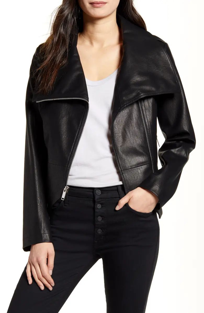 Faux Leather Moto JacketFRENCH CONNECTION | Nordstrom Rack