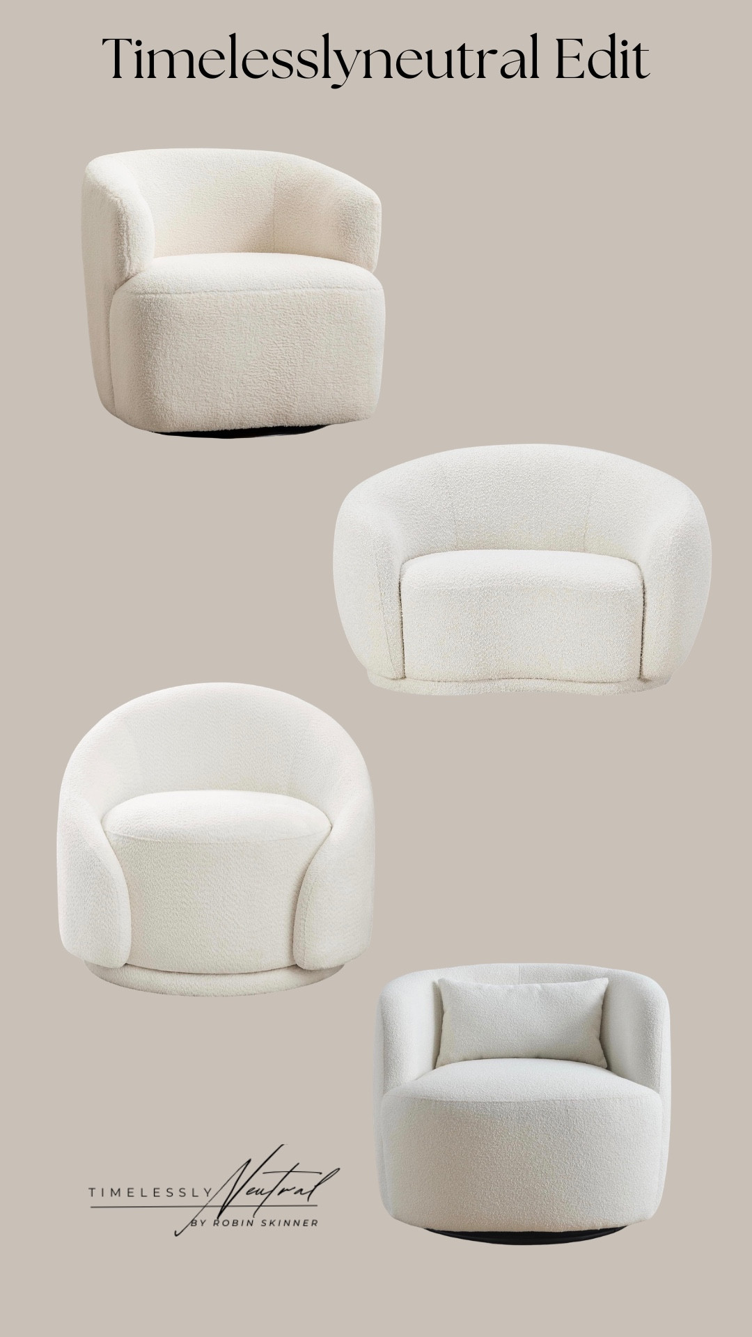 Stunning neutral chair picks that mix comfort, style, and quality 🤍
Shop below 👇