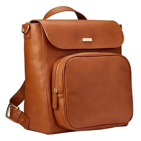 JJ Cole Vegan Leather Brookmont Backpack Diaper Bag Cognac | Walmart (US)