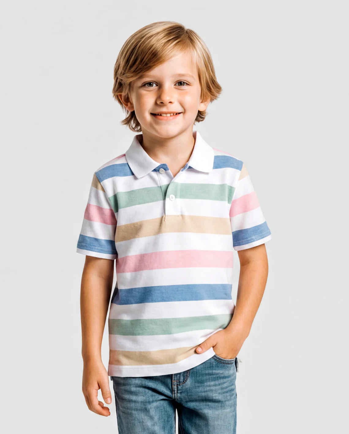 Boys Striped Soft Pique Polo - multi | The Children's Place
