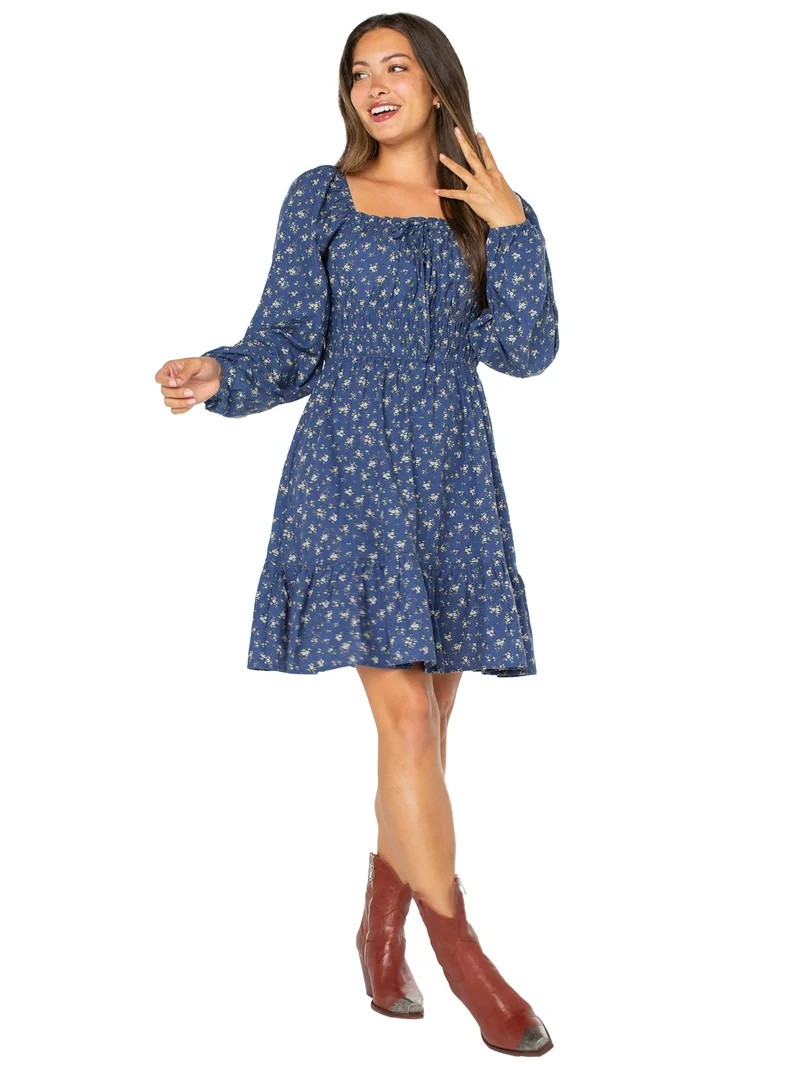 Celebrity Pink Juniors Long Sleeve Woven Dress | Walmart (US)
