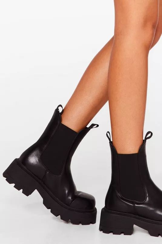 Chunky Square Toe Chelsea Boots | NastyGal (UK, IE)