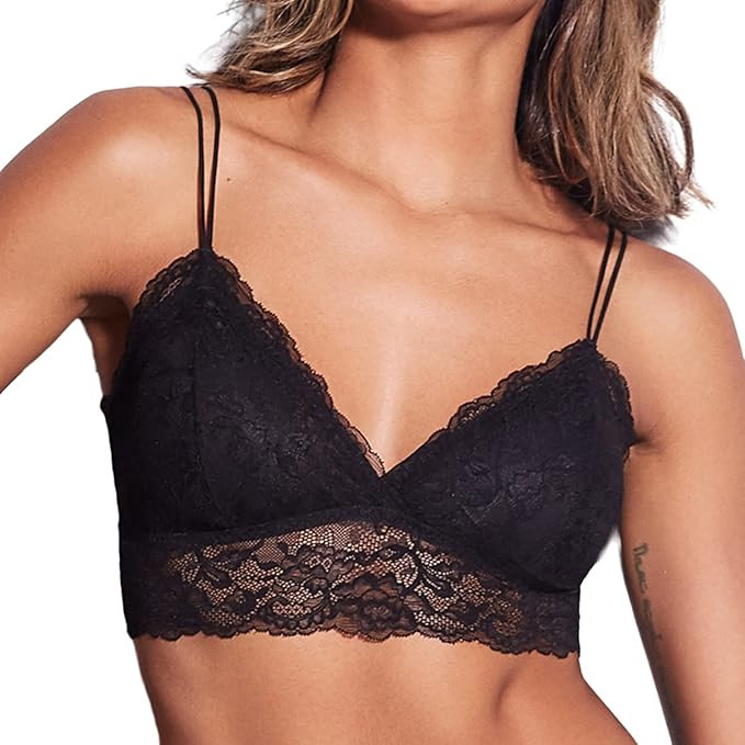 HOPE - Triangle Lace Bralette with Removable Padding - Sexy Lingerie for Women, Wireless Bras, Co... | Amazon (US)