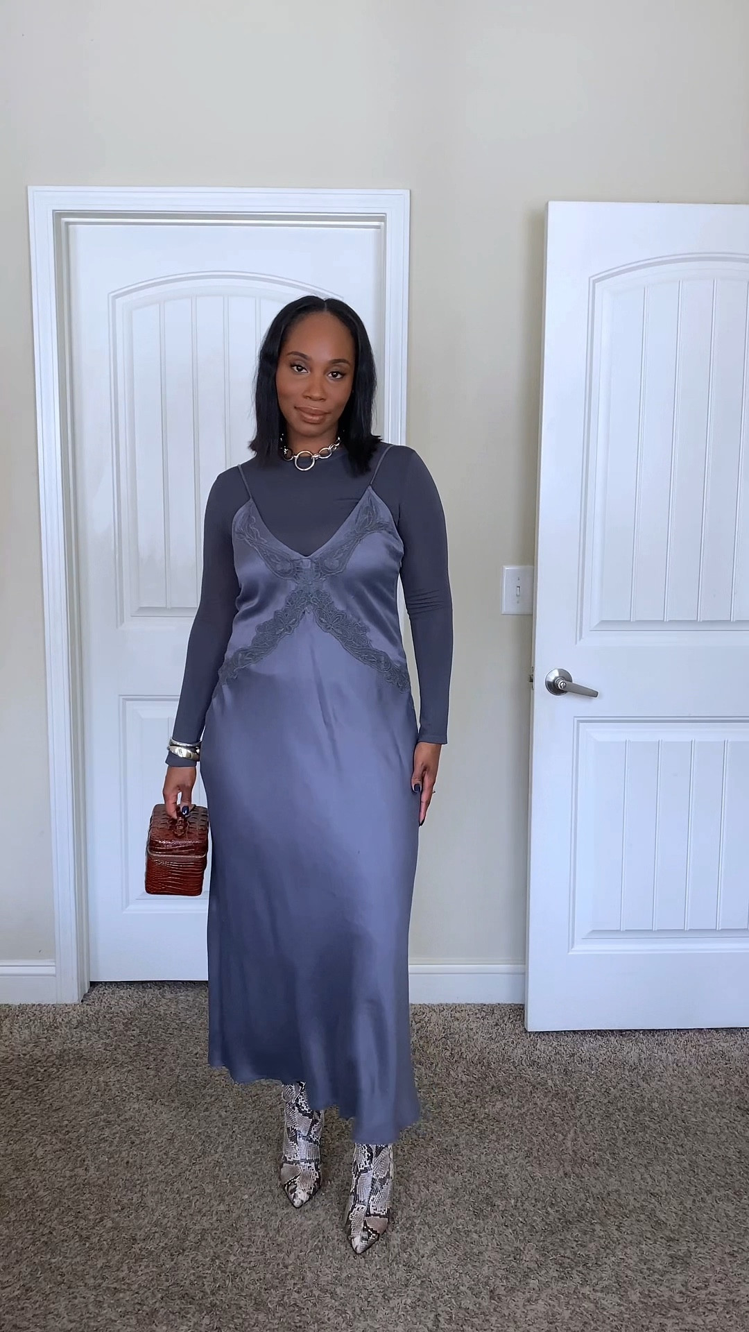 How to style a slip dress this Fall.✨🍂🤎

#LTKStyleTip #LTKWorkwear #LTKMidsize