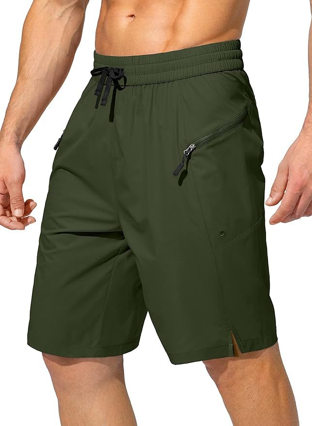 Men's Swim Trunks Quick Dry Board Shorts with Zipper Pockets Beach Shorts Bathing Suits for Men -... | Amazon (US)