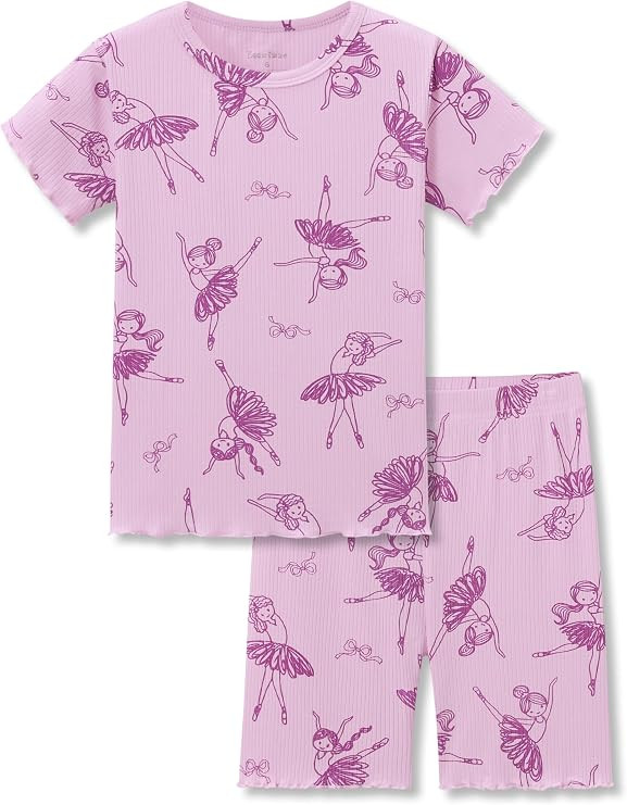 Beezizac Toddler & Little Girls Pajamas Cute Ditsy Floral/Strawberry Fruit Tee & Shorts PJ Spring... | Amazon (US)