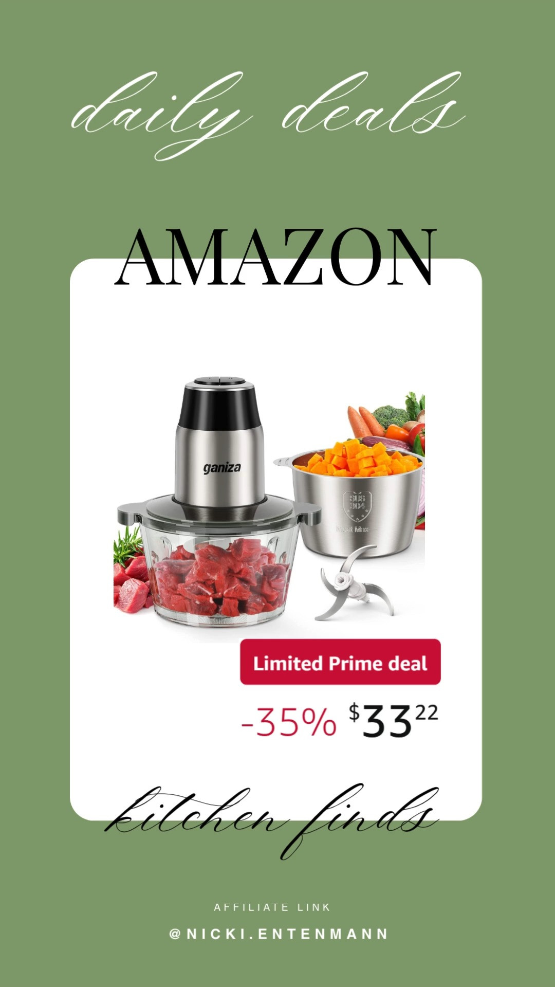 This electric food chopper with meat grinder and vegetable chopper brings cheerful ease and effortless versatility to everyday cooking with modern flair. #FoodChopper #MeatGrinder #VegetableChopper #KitchenTools #CookingEssentials #DailyUse #LifestyleGear #ModernLiving #HomeCooking #FoodPrep 🥕✨🍖
 

 #LTKfoodie #LTKHome #LTKSaleAlert