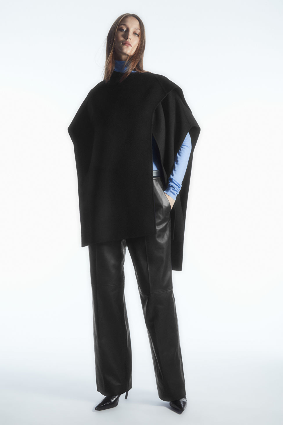 WOOL-BLEND CAPE - Black - Coats and Jackets - COS | COS (US)