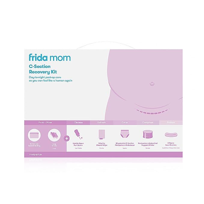 Frida Mom C-Section Recovery Kit for Labor, Delivery, & Postpartum| Socks, Peri Bottle, Disposabl... | Amazon (US)
