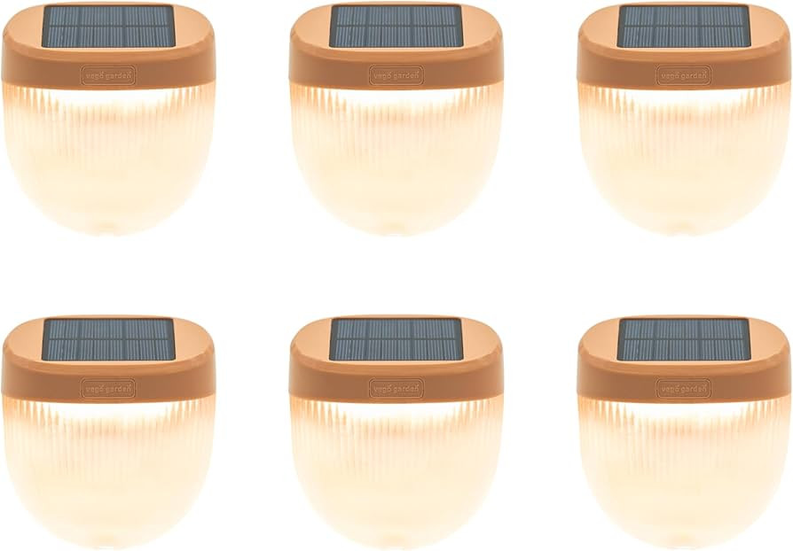 Vego garden Rippled Solar Garden Lights with Auto Sensors Magnetize Securely to Raised Beds, IPX4... | Amazon (US)