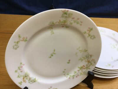 6 Old Abbey Limoges France 9 3/4” Dinner Plates Pink & White Floral | eBay US