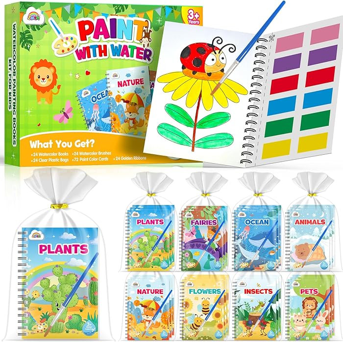 ZMLM 24 Water Coloring Books for Kids Party Favors - Easter Basket Stuffers for Toddlers Bulk Min... | Amazon (US)
