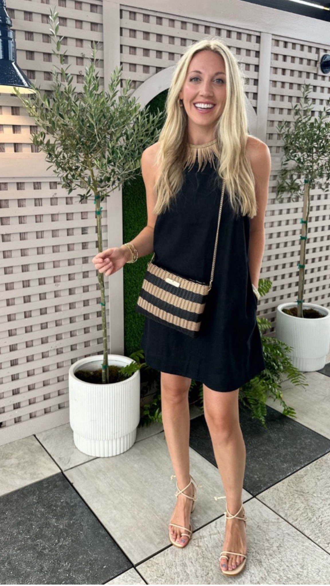 Great linen blend dress to wear for game days! So lightweight and easy to style. Wearing the small. Major price drop on this designer leather fringe necklace! Under $40 today. In color beige here  

#LTKFindsUnder50 #LTKSaleAlert #LTKSeasonal