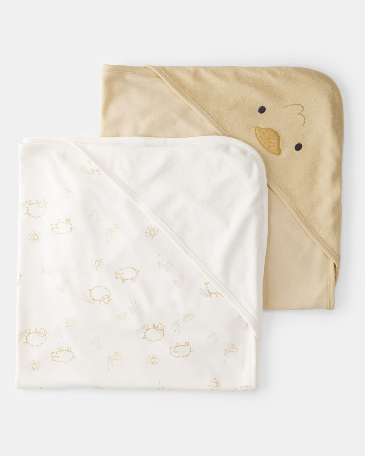 Baby 2-Pack Hooded Towels - Yellow | Carter's Inc