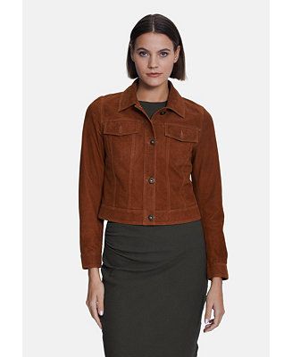 Furniq UK Women's Authentic Western Suede Jacket, Tan - Macy's | Macy's