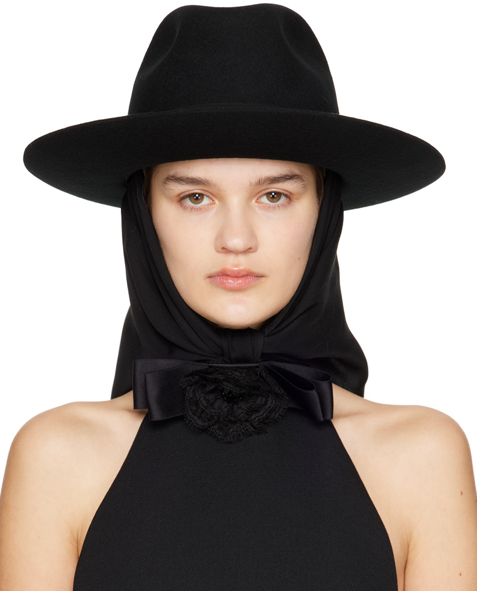 Dolce&Gabbana Black Wool Felt Fedora | SSENSE