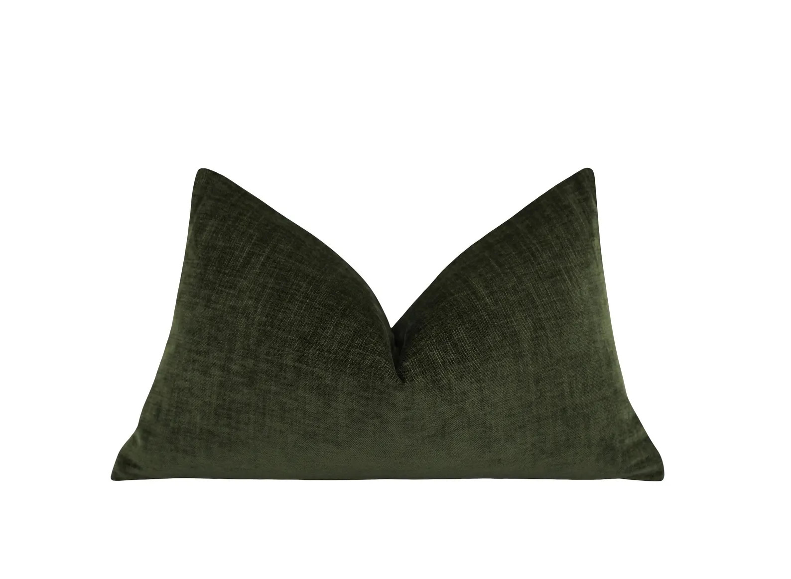 Green Chenille Pillow Cover, Double Sided Dark Green Pillow Cover, Green Accent Pillow, Soft Chen... | Etsy (Global)