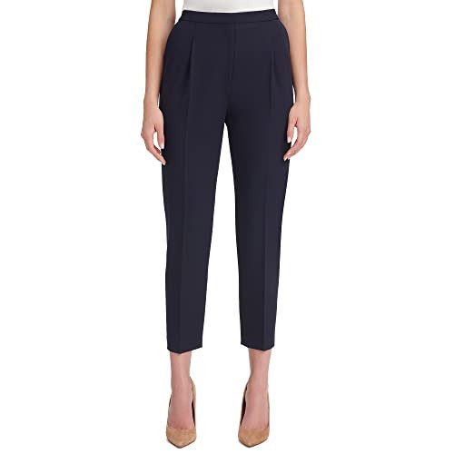 Tommy Hilfiger Women's Pants – Business Bootleg Trouser Pant, Black, 28 | Amazon (US)