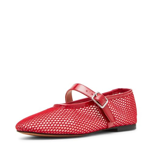 Steve Madden Women's Dreaming Ballet Flat, Red, 9.5 | Amazon (US)
