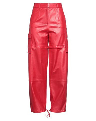 Andreādamo Woman Pants Red Size S Soft Leather | YOOX (US)