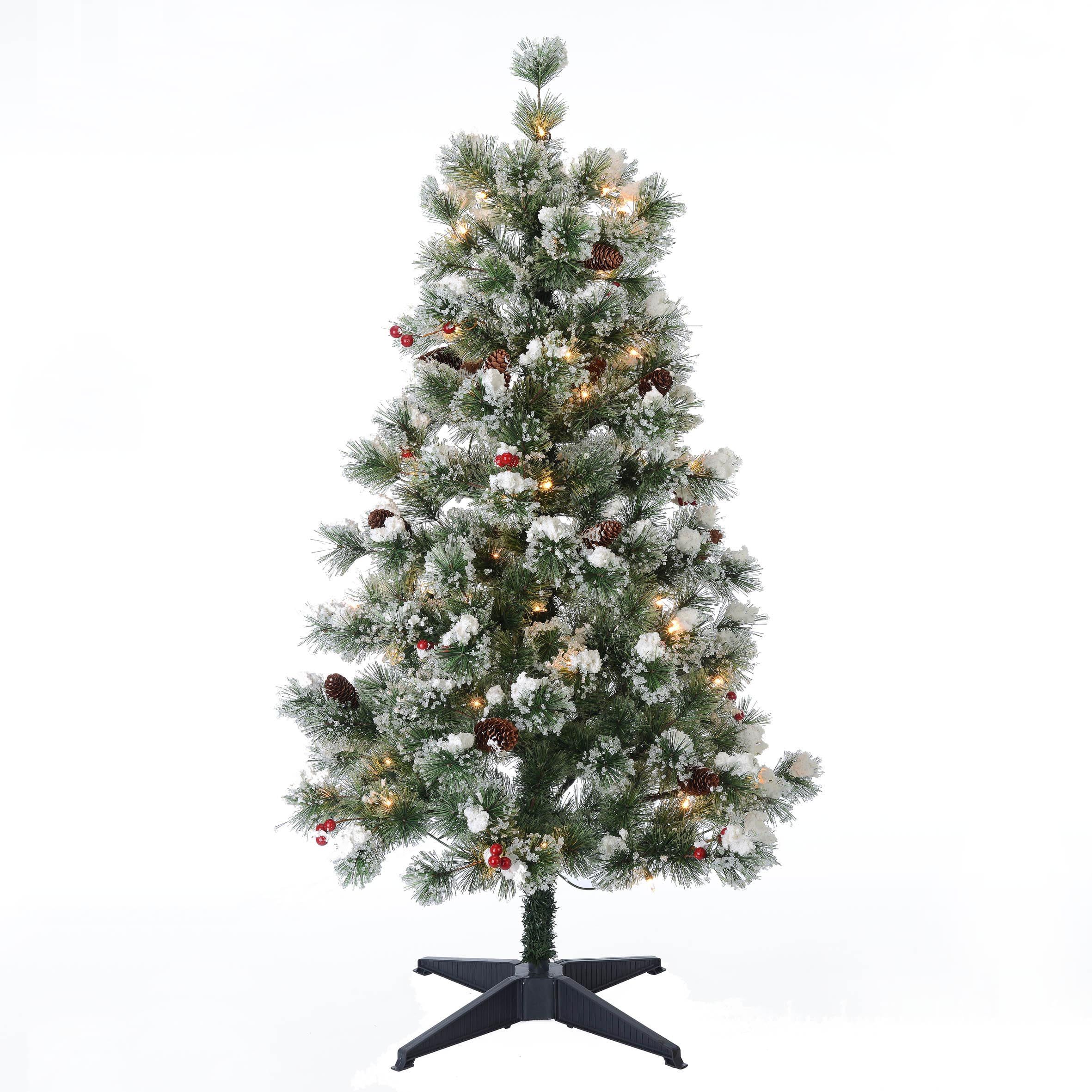 Holiday Time 4-Foot Pre-Lit Redland Spruce Artificial Christmas Tree, with 50 Clear Incandescent ... | Walmart (US)