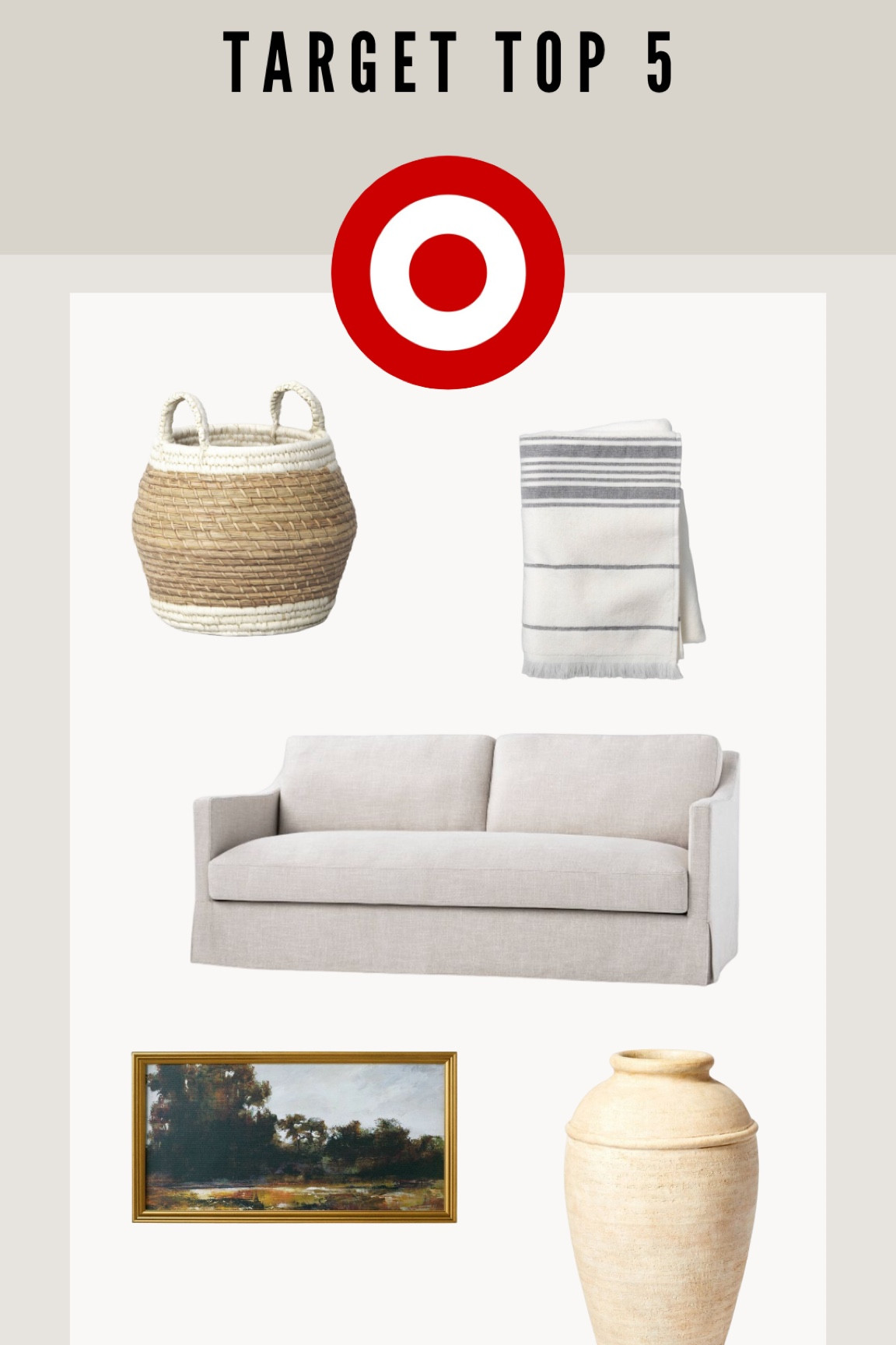 My weekly Target Top 5! Love all of these home pieces- also this sofa is back in stock!

#LTKhome #LTKFind #LTKstyletip
