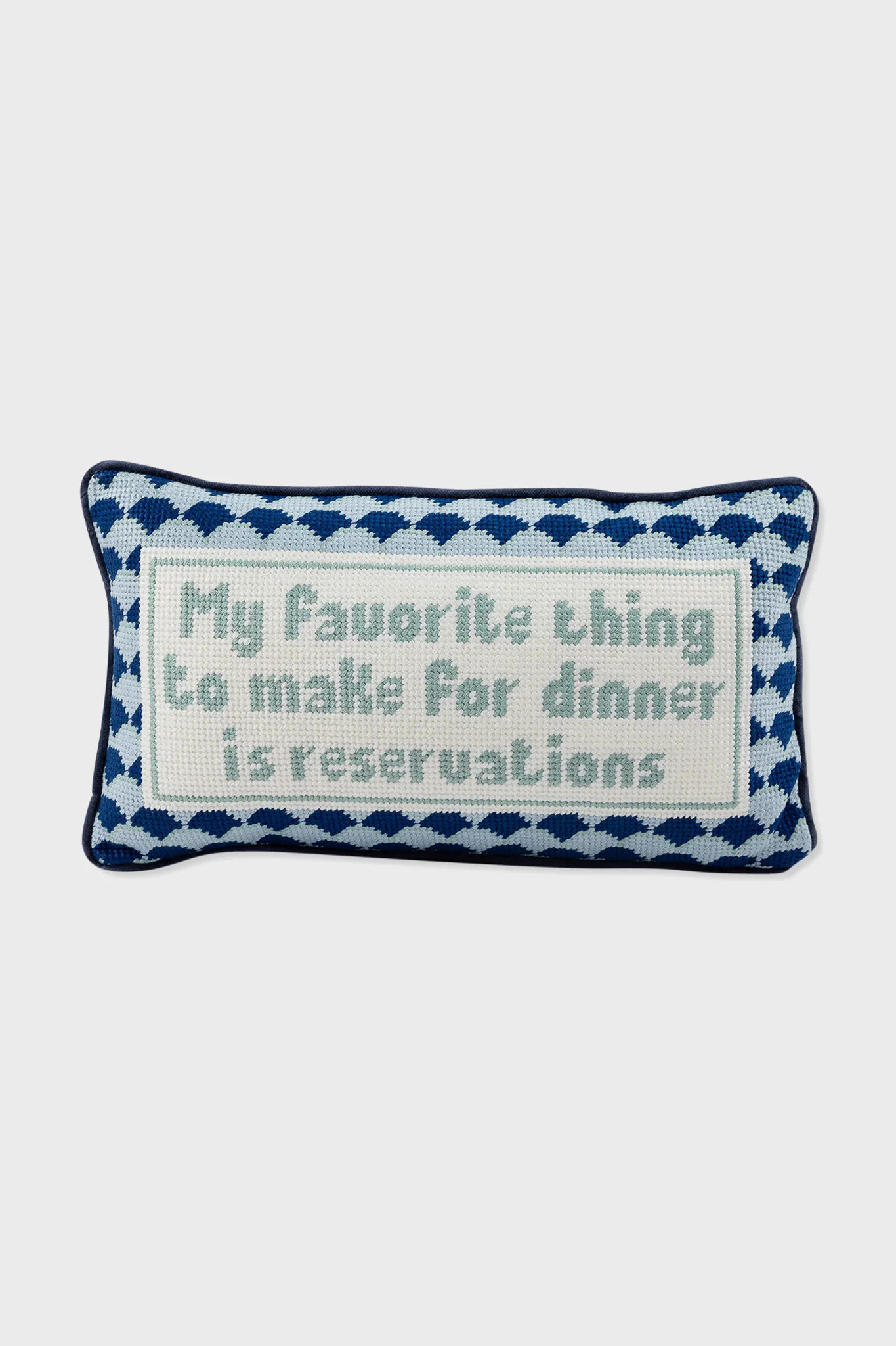 Reservations Needlepoint Pillow | Tuckernuck (US)