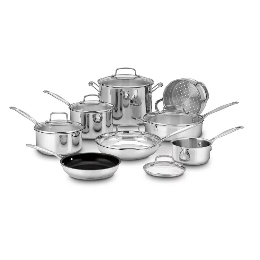 Cuisinart Chef's Classic Stainless Steel 14 Pieces Cookware Set (77-14) | Walmart (US)