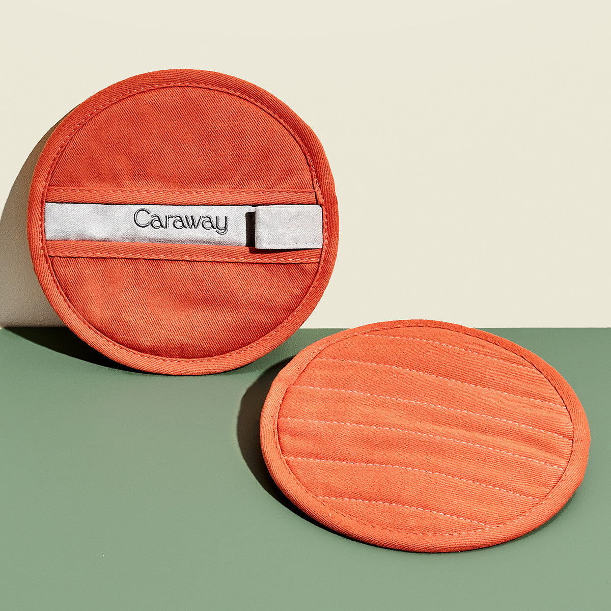 Pot Holders In Perracotta | 100% Organic Cotton | Caraway | Caraway